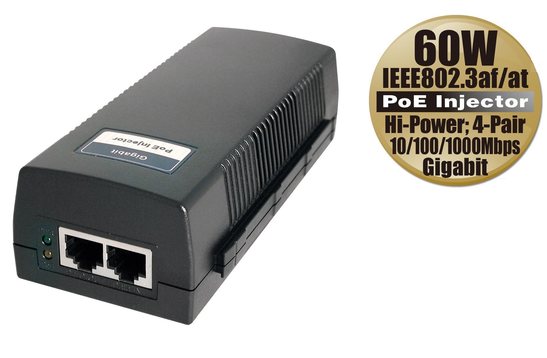 1 Port POE Power Over Ethernet Power Supply Injector 60W