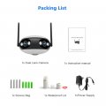 (image for) Wifi/PoE Panoramic 8MP 180° Dual Lens Full Color IR IP Camera Bullet iCSee/XMEYE