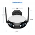 (image for) Wifi/PoE Panoramic 8MP 180° Dual Lens Full Color IR IP Camera Bullet iCSee/XMEYE