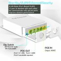 (image for) 5 Port Gigabit PoE Passthrough Switch Outdoor Ethernet Extender Up to 100m/330ft