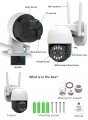 (image for) 8MP 4K Wifi Security Camera Dual Lens 1-8X Zoom Outdoor PTZ IP Night Vision Camera