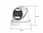 (image for) 8MP/5MP/1080P Warm Light Audio in TVI/CVI/AHD/CVBS Dome camera 2.8mm lens