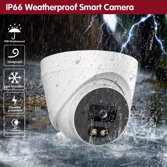 (image for) 8MP/5MP/1080P Warm Light Audio in TVI/CVI/AHD/CVBS Dome camera 2.8mm lens