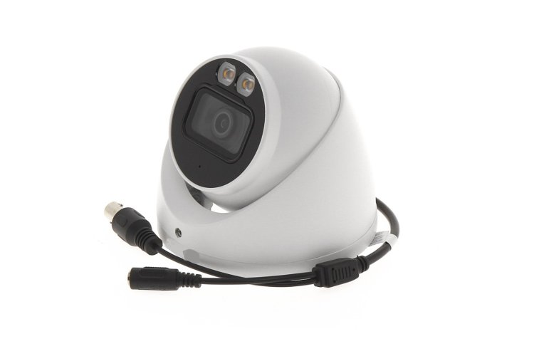 (image for) 5MP Smart Dual Illuminators Eyeball Camera 2.8mm Lens, IR (131ft) Warm LED (131ft) Night Color Built in mic DWDR Starlight 12V DC