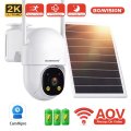(image for) 2K AOV Solar Camera Outdoor Wireless WiFi, 2.4GHz&5Ghz WiFi Security Camera,Color Night Vision, Smart 24/7 Recording, Auto-Tracking, IP66