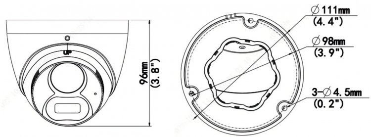 (image for) UNV 5MP LightHunter Weatherproof HD Turret TVI/AHD/CVI/CVBS Analog Security Camera with a 2.8mm Fixed Lens (UAC-T125-AF28M-W)
