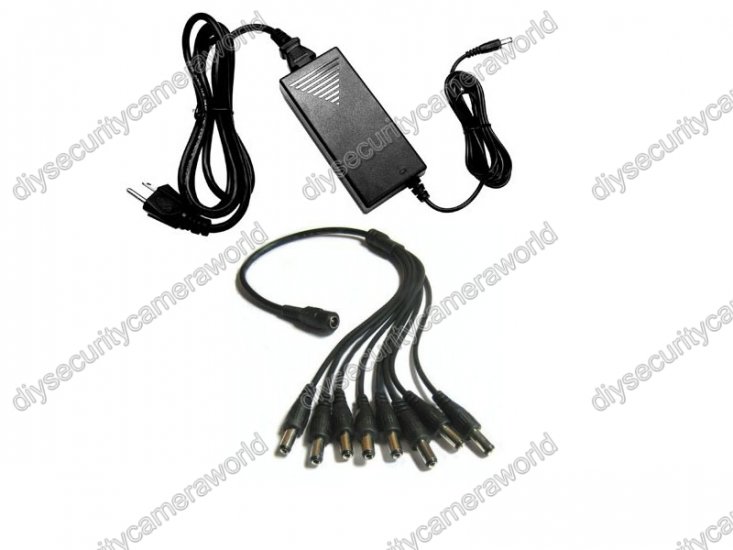 (image for) 8 Ports 12V DC 5A Power Supply for Surveillance Cameras