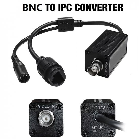 (image for) AHD/TVI/CVI /CVBS Signal Source Analog to IP Camera Converter 2MP 1080P Full HD, ONVIF Protocol, RJ45 Output For NVR Systems