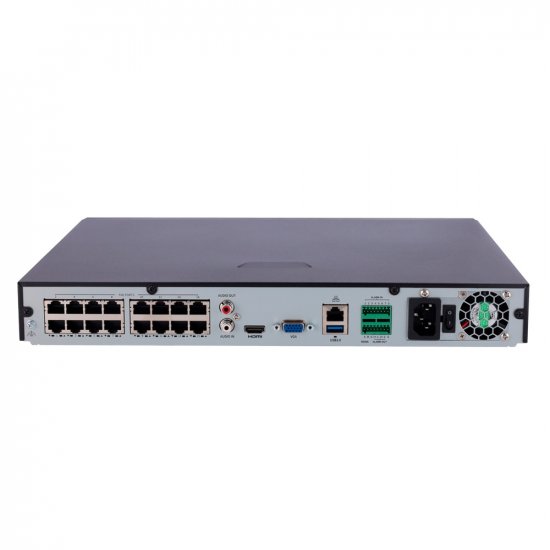 (image for) UNV 16MP UltraHD 16-Channel Network Video Recorder with 2 Hard Drive Bays and Intelligent Video Analytics (NVR502-16B-P16-IQ)