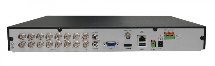 (image for) UNV 4K 16-Channel Hybrid XVR With 16 BNC, 8 IP, with 2 SATA HDD Bays, NDAA Compliant (XVR302-16Q3)