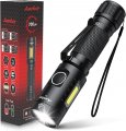 (image for) Flashlight, Magnetic LED Flashlight,Small Powerful EDC Flashlight A5 with COB Side Light,700 lumens,6 Modes,2 Types Batteries,Waterproof for Camping, Emergency