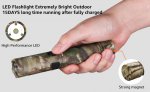 (image for) NICRON Flashlight, Rechargeable Twist Flashlight B70 Max 3500 Lumen LED Flashlight 5-Color Light 90 Degree Clamp with 360 Rotary Clip Waterproof