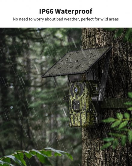 (image for) 4G LTE Cellular Trail Cameras, Solar Game Camera with Live-Streaming and Night Vision