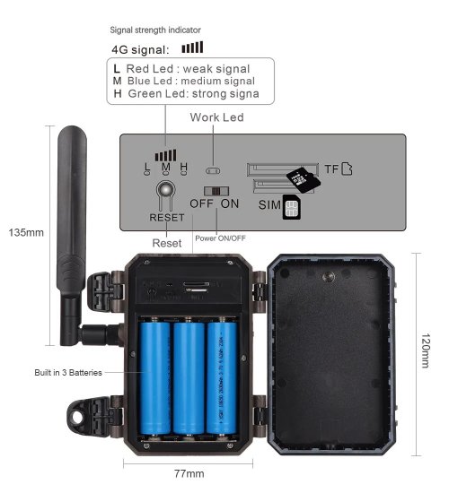 (image for) 4G LTE Cellular Trail Cameras, Solar Game Camera with Live-Streaming and Night Vision