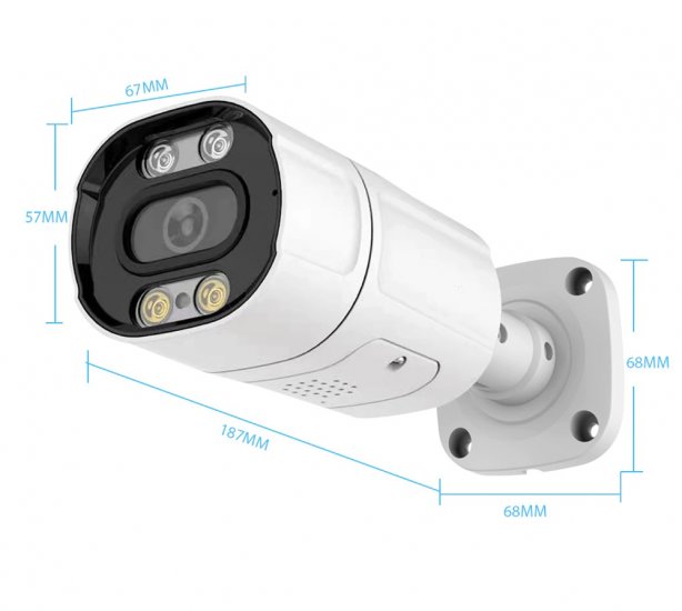 (image for) 5MP PoE AI Bullet Camera FULL COLOR Night Vision 2.8mm lens
