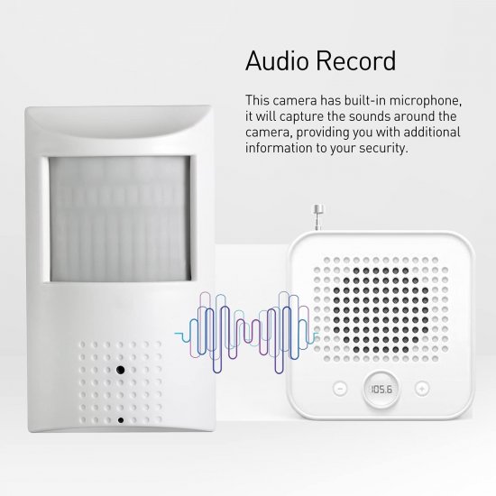 (image for) 1080P 2MP Indoor Audio Security PIR Style IP IR Camera 12VDC/PoE