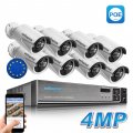 (image for) 8CH H.265 POE Security Camera NVR KIT w. 8PCS 4MP PoE Camera