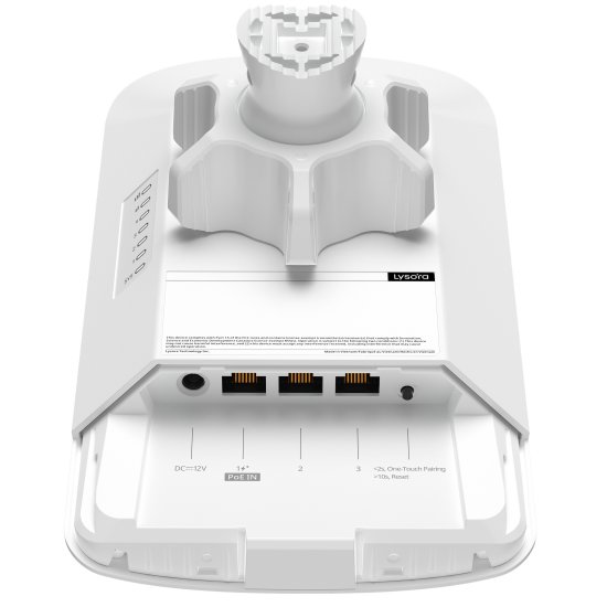 (image for) Lysora CPE5 (2pcs) 5GHz 867Mbps 3.11mi IP55 Wireless Bridge 16dBi Gig Ports & PoE NDAA