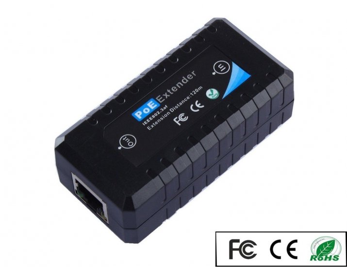 (image for) 1-Port In-out 10/100M IEEE802.3af PoE Extender for Ethernet