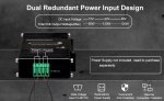 (image for) Mini Industrial 5 Ports Gigabit PoE Switch Hardened 5 Port RJ45 10/100/1000Mbps 802.3at Ethernet Switch Din Rail Mount PoE+ Switch 10Gbps Switching Capacity
