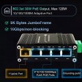 (image for) Mini Industrial 5 Ports Gigabit PoE Switch Hardened 5 Port RJ45 10/100/1000Mbps 802.3at Ethernet Switch Din Rail Mount PoE+ Switch 10Gbps Switching Capacity