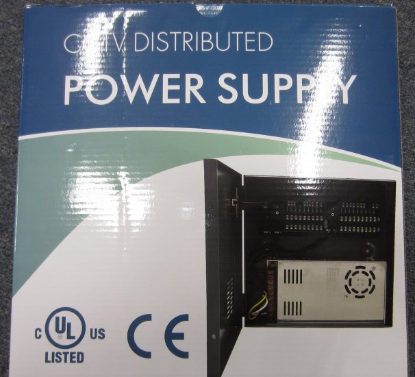 (image for) 18 Channel DC Power Supply Box for Security Cameras 12VDC, 20Amp UL Listed