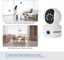 (image for) 4MP Dual Lens WiFi IP Camera Wired indoor CCTV PTZ Home Security Smart Camera