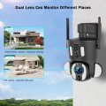 (image for) 4G LTE Solar PTZ Camera 6MP Dual Lens (3MP+3MP) 10x Optical Zoom lens, UBOX APP