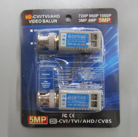 (image for) CCTV HD Video Baluns BNC Cat5/Cat6
