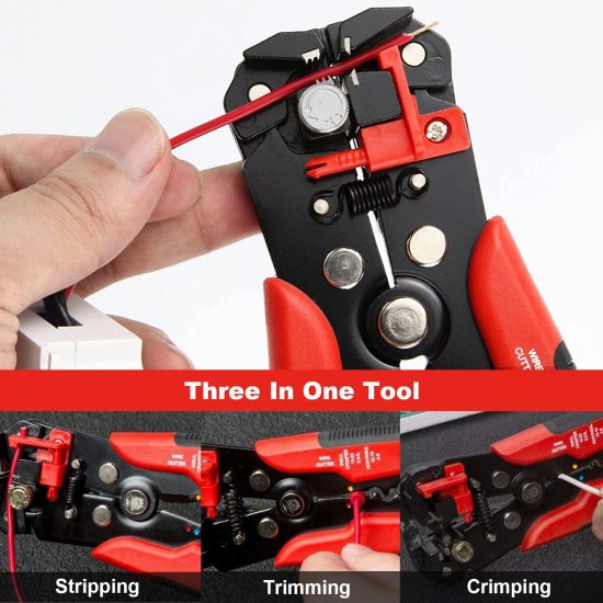 (image for) Wire Striper Cutter Stripper Crimper Pliers Adjustable Automatic Terminal Tool