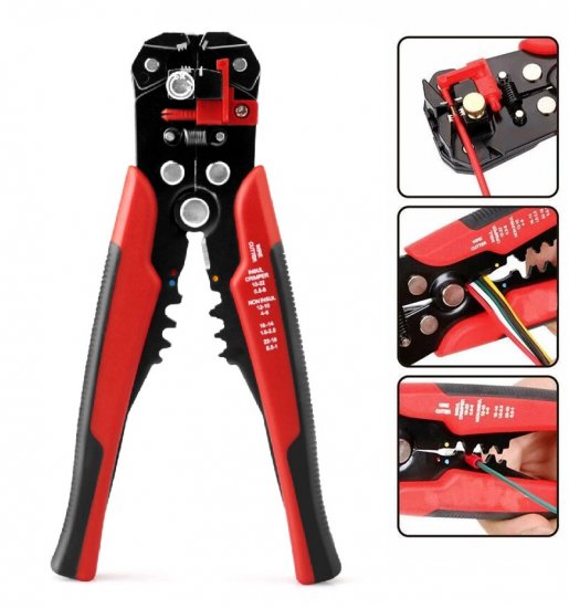 (image for) Wire Striper Cutter Stripper Crimper Pliers Adjustable Automatic Terminal Tool
