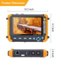 (image for) 5 Inch 4 in 1 CCTV Monitor Tester, Coaxial Analog Video CCTV Tester AHD/TVI/CVI/CVBS Coaxial Analog Video CCTV Tester, UTP/PTZ Cable Test UP to 8MP Analog Security Camera