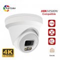 (image for) 8MP PoE IP Dome Camera 24/7 Full Color Night Vision 2.8mm lens