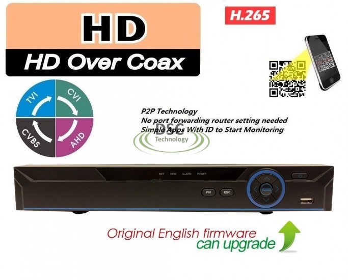 (image for) DAHUA H265+ XVR5104H-I3 4Ch Pentabrid CVI/TVI/AHD/CVBS/IP DVR