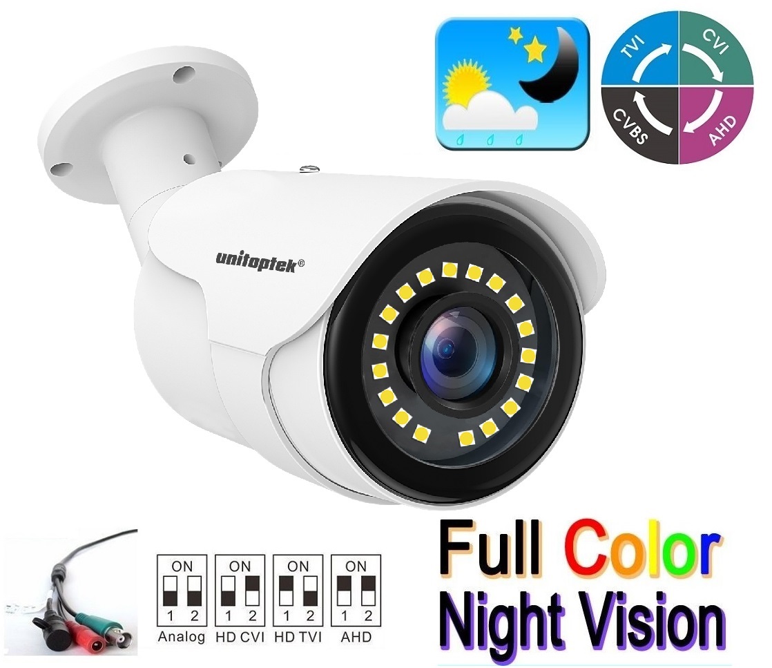(image for) Full Metal 4 in 1 AHD TVI CVI 5MP 2MP BNC Night Vision CCTV Security Camera 4mm
