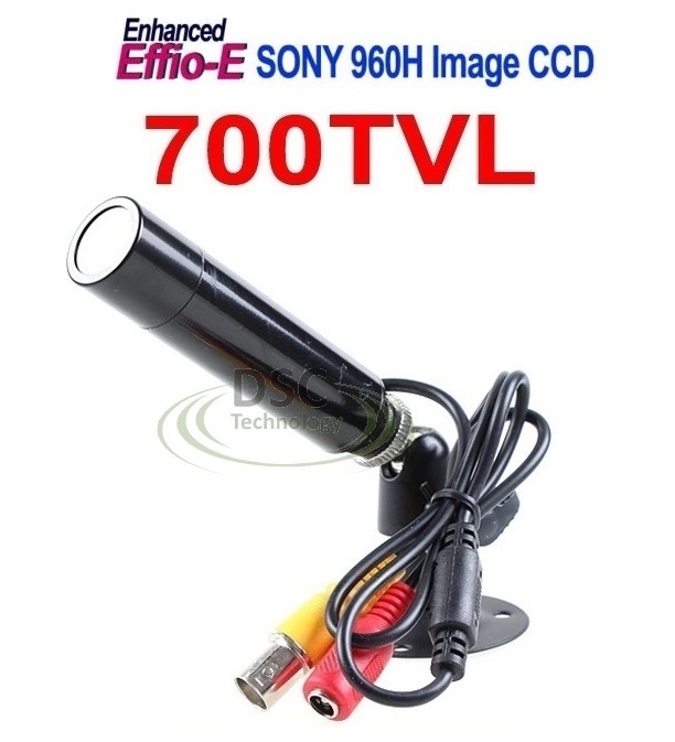 1/3" Sony Super HAD CCD II, 700TVL Lipstick Camera 3.6mm Lens