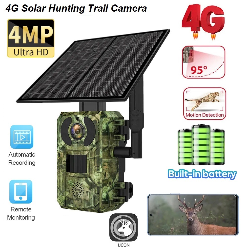 (image for) 4G LTE Cellular Trail Cameras, Solar Game Camera with Live-Streaming and Night Vision