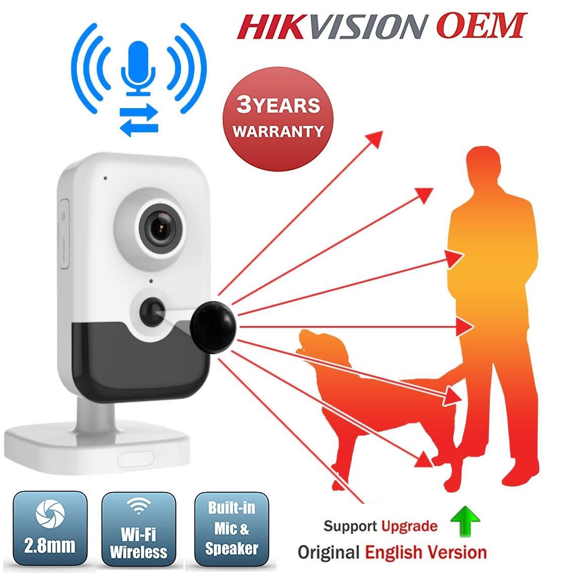 Hikvision OEM 6MP IP PoE Network Cube Camera DS-2CD2463G0-I(W)