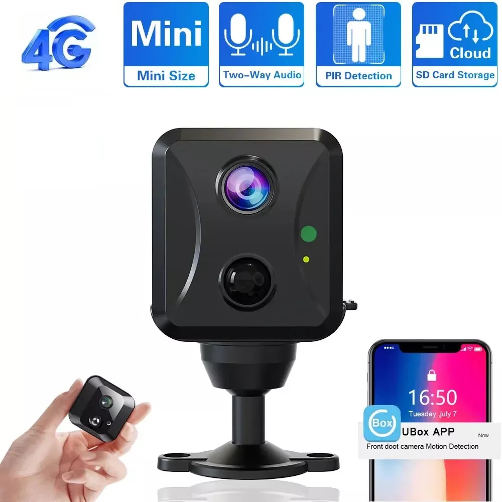 (image for) 4G LTE Cellular Security Camera, PIR Motion Sensor, 25-Days Standby Battery Life, Portable Cellular Trail Mini Camera